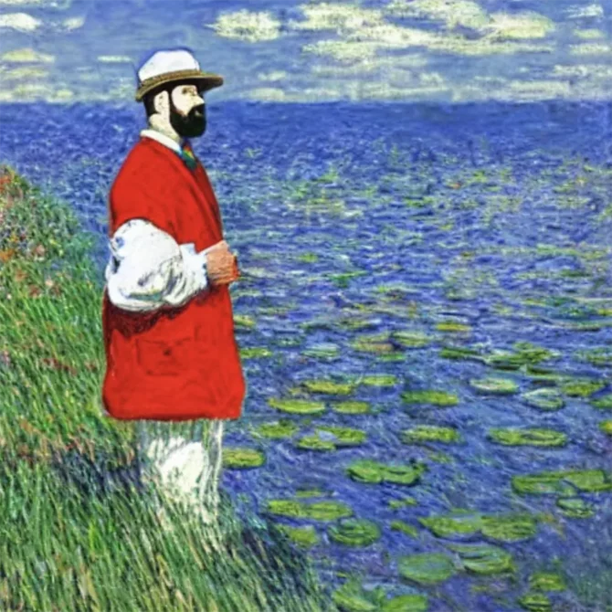 Drake in the style of Claude Monet     9